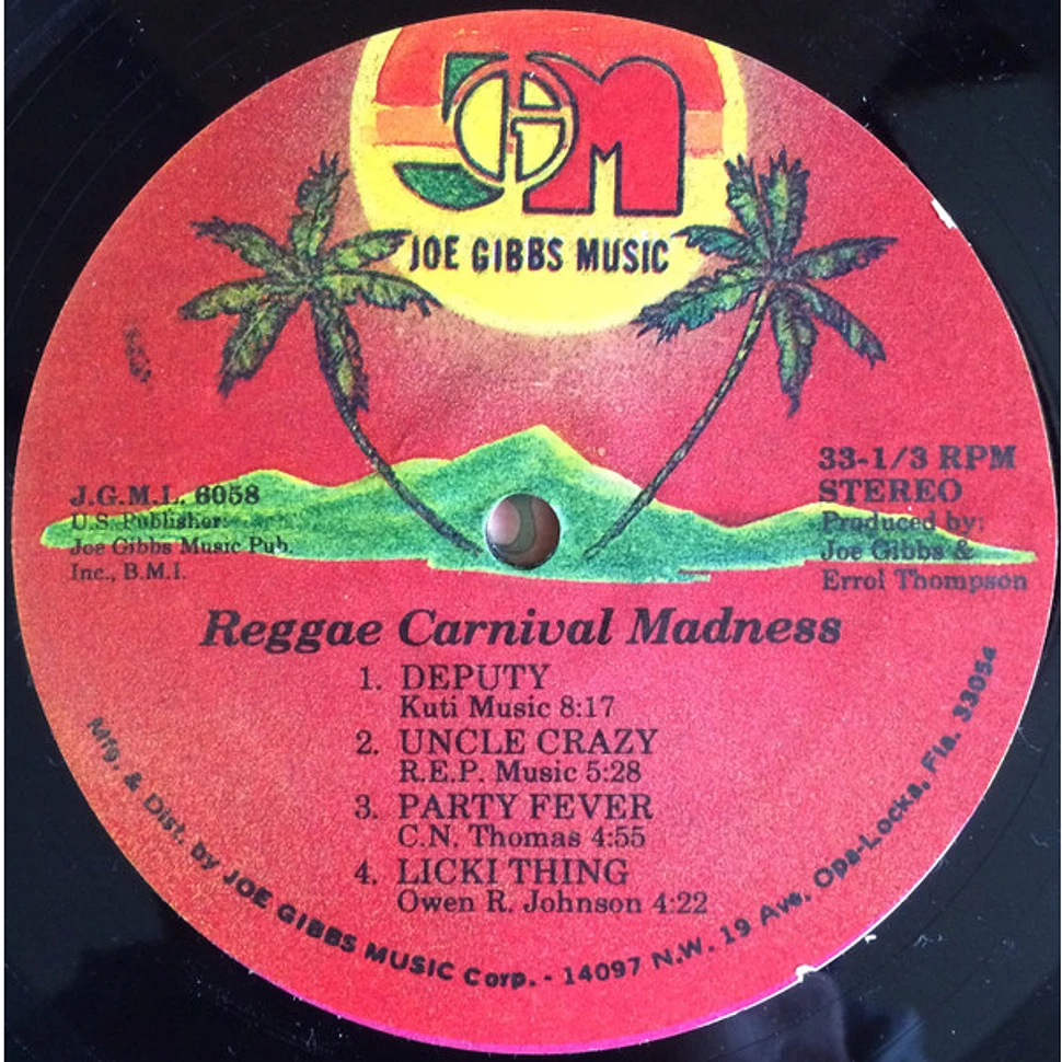 Joe Gibbs & The Professionals - Reggae Carnival Madness