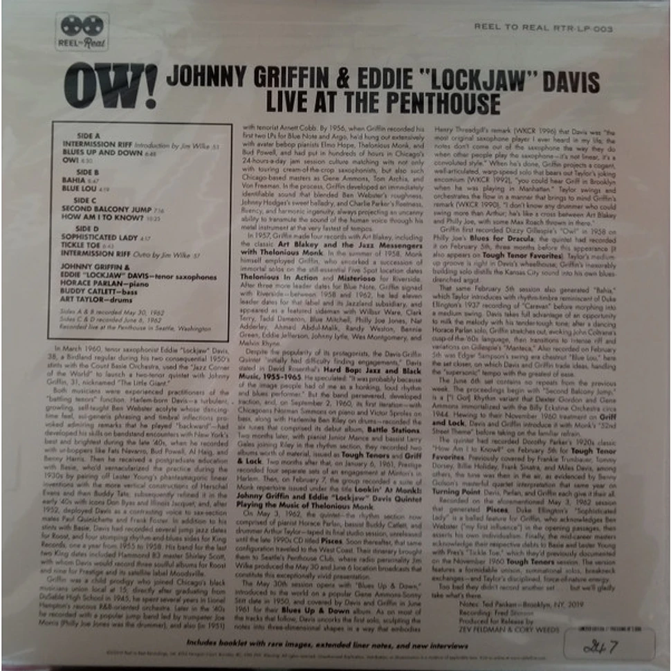 Johnny Griffin, Eddie "Lockjaw" Davis - Ow! Live At The Penthouse