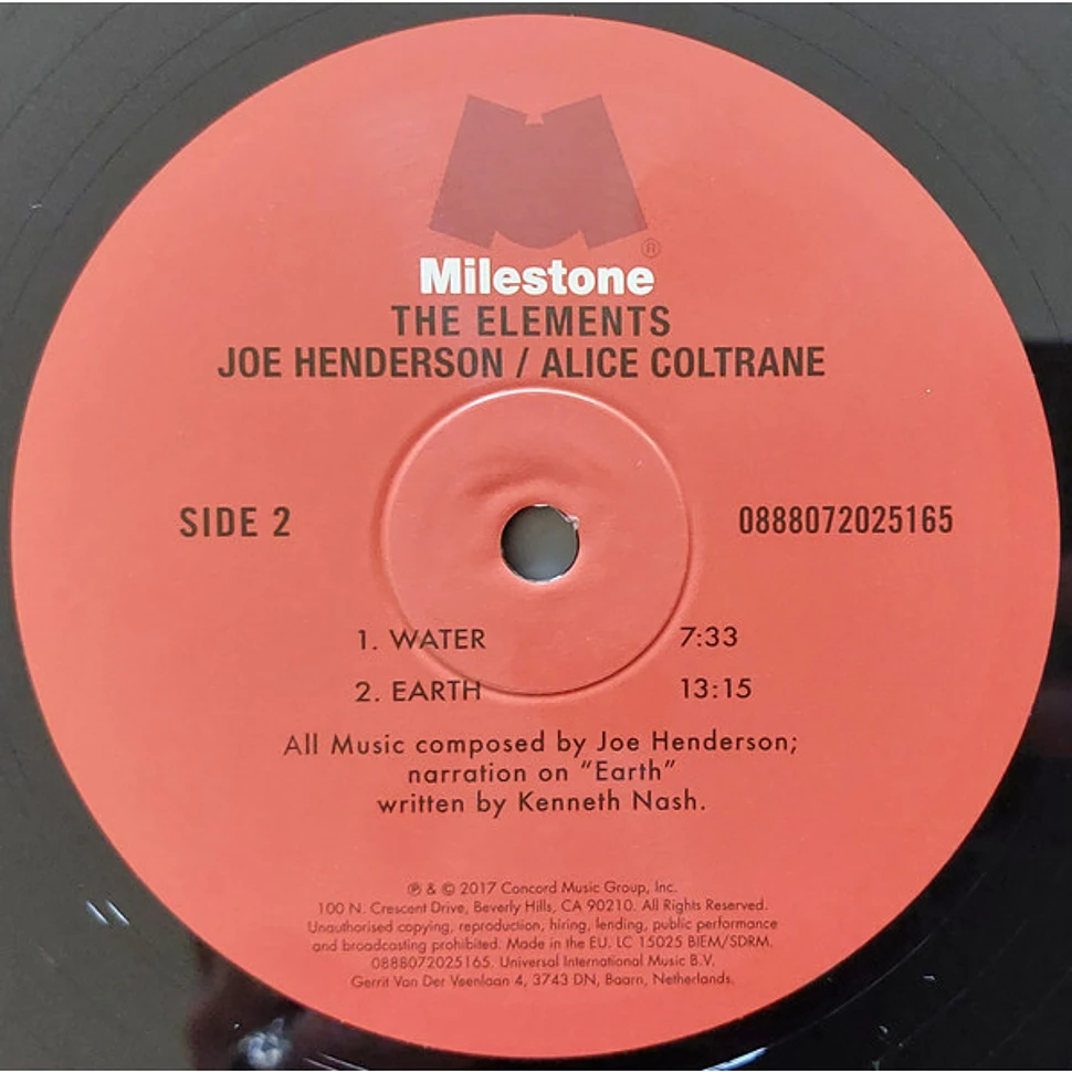 Joe Henderson Featuring Alice Coltrane - The Elements