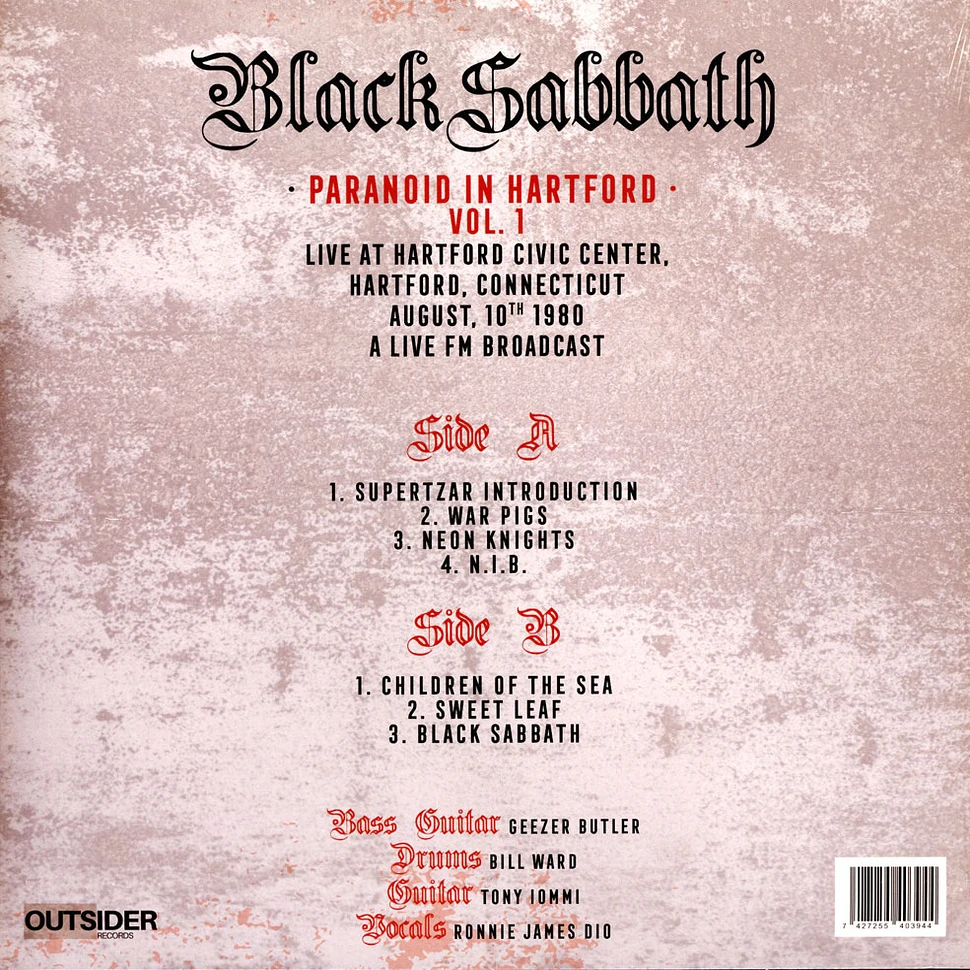 Black Sabbath - Paranoid In Hartford Volume 1 Civic Center 1980