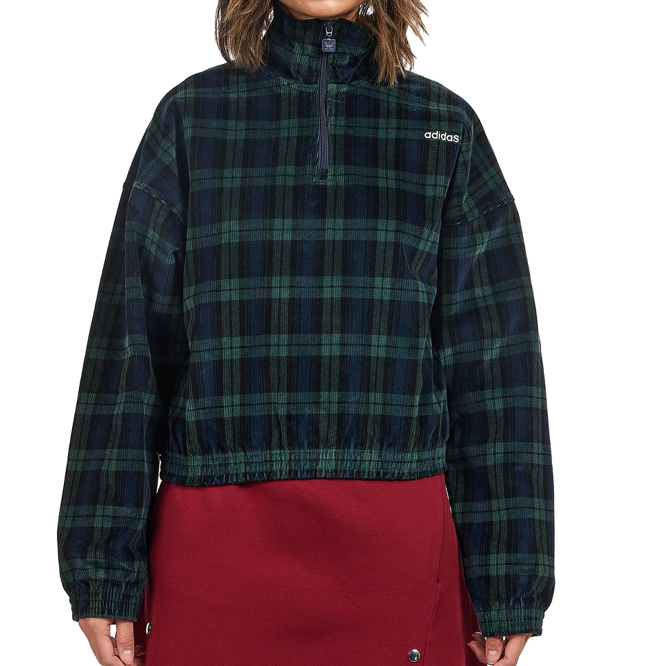 adidas - Corduroy Tartan Half Zip