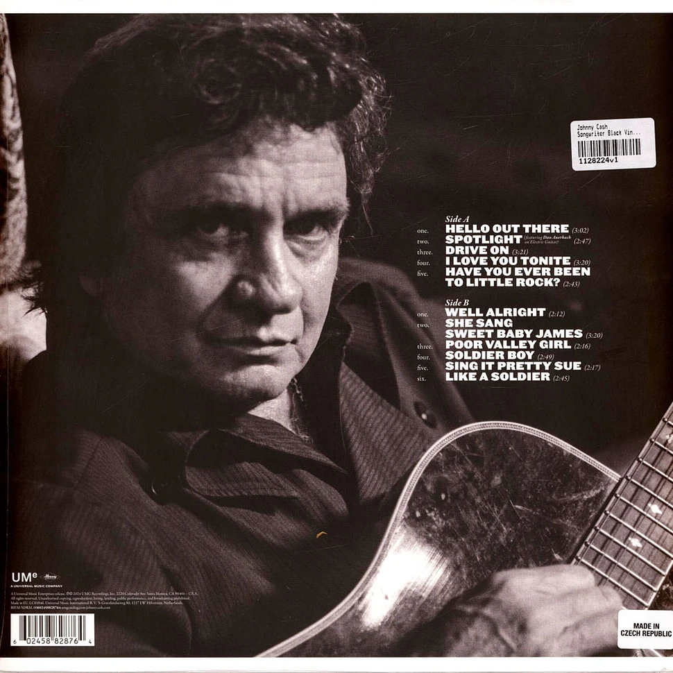 Johnny Cash - Songwriter Black Vinyl Edition