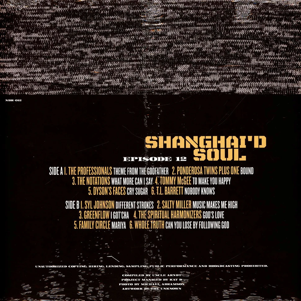 V.A. - Shanghai'd Soul: Episode 12 Yellow & Black Splatter Vinyl Edition