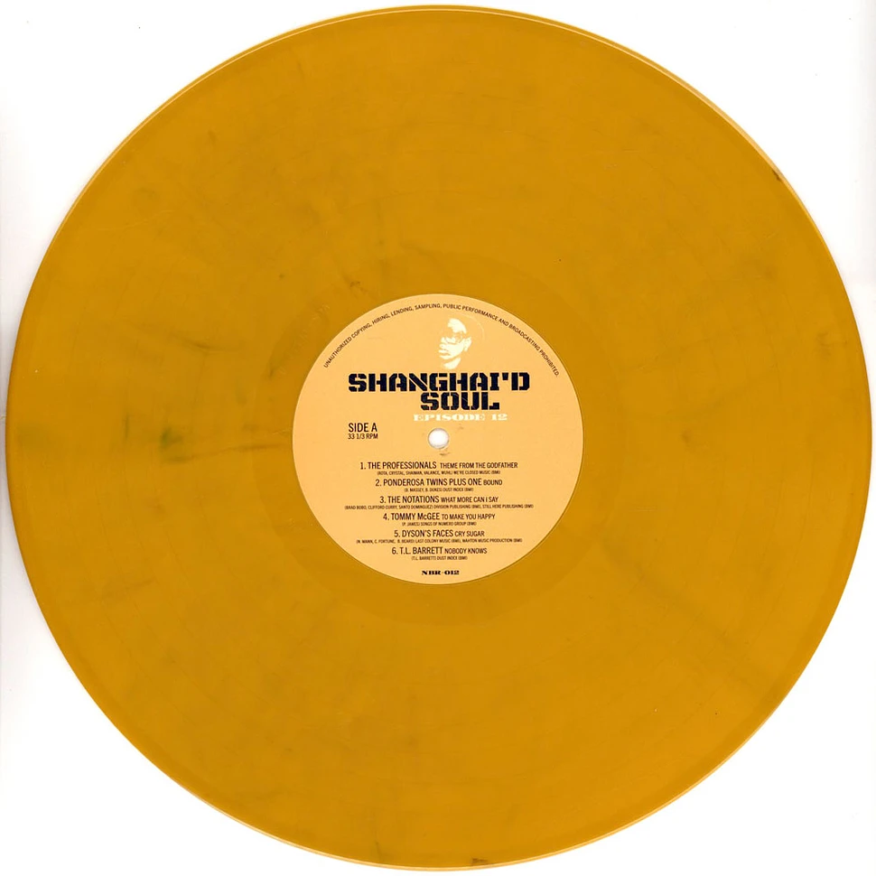 V.A. - Shanghai'd Soul: Episode 12 Yellow & Black Splatter Vinyl Edition