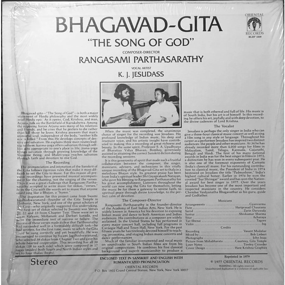 Rangasami Parthasarathy, Yesudas - Bhagavad-Gita (The Song Of God ...