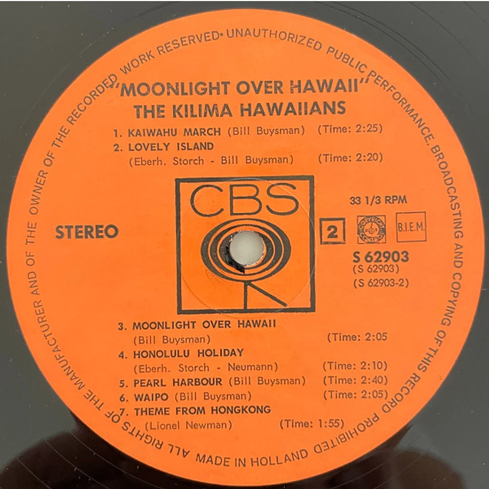 De Kilima Hawaiians - Moonlight Over Hawaii