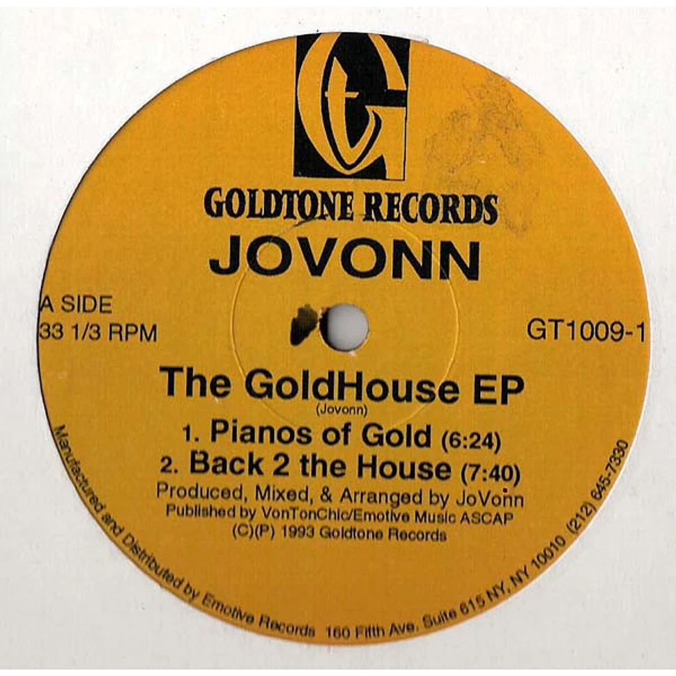 Jovonn - The Goldhouse EP