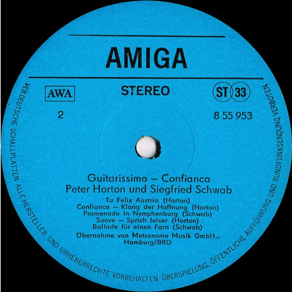 Siegfried Schwab · Peter Horton - Guitarissimo · Confiança