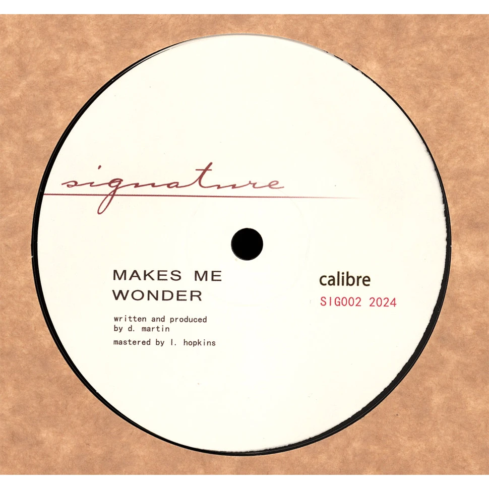 Calibre - Makes Me Wonder / Got To Have You 2024 Repress