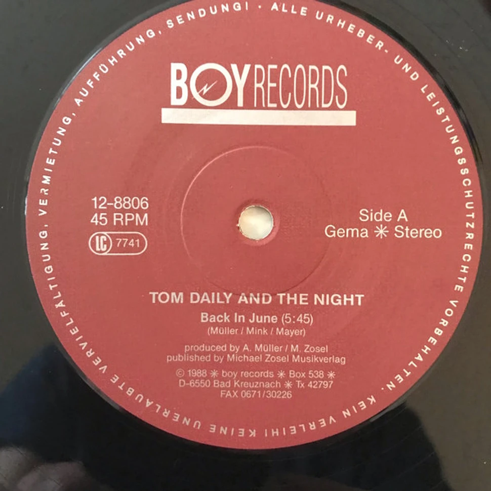 Tom Dayly And The Night - Back In June