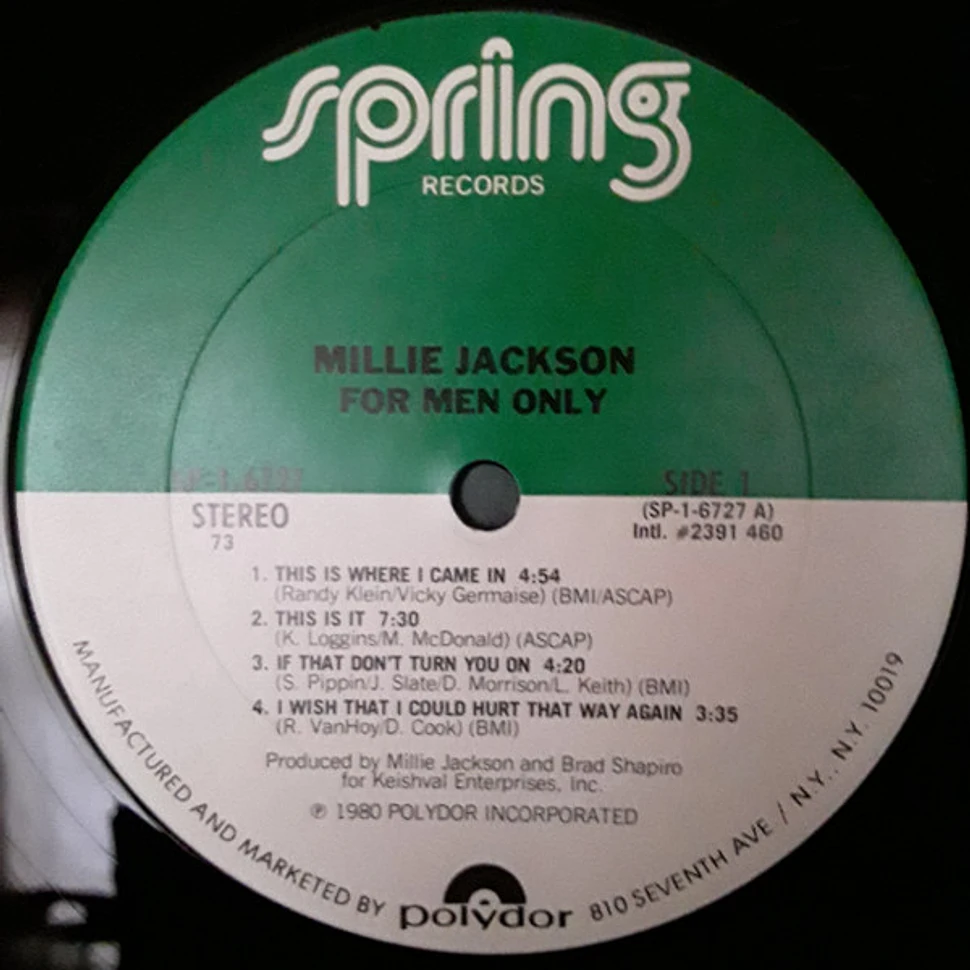 Millie Jackson - For Men Only