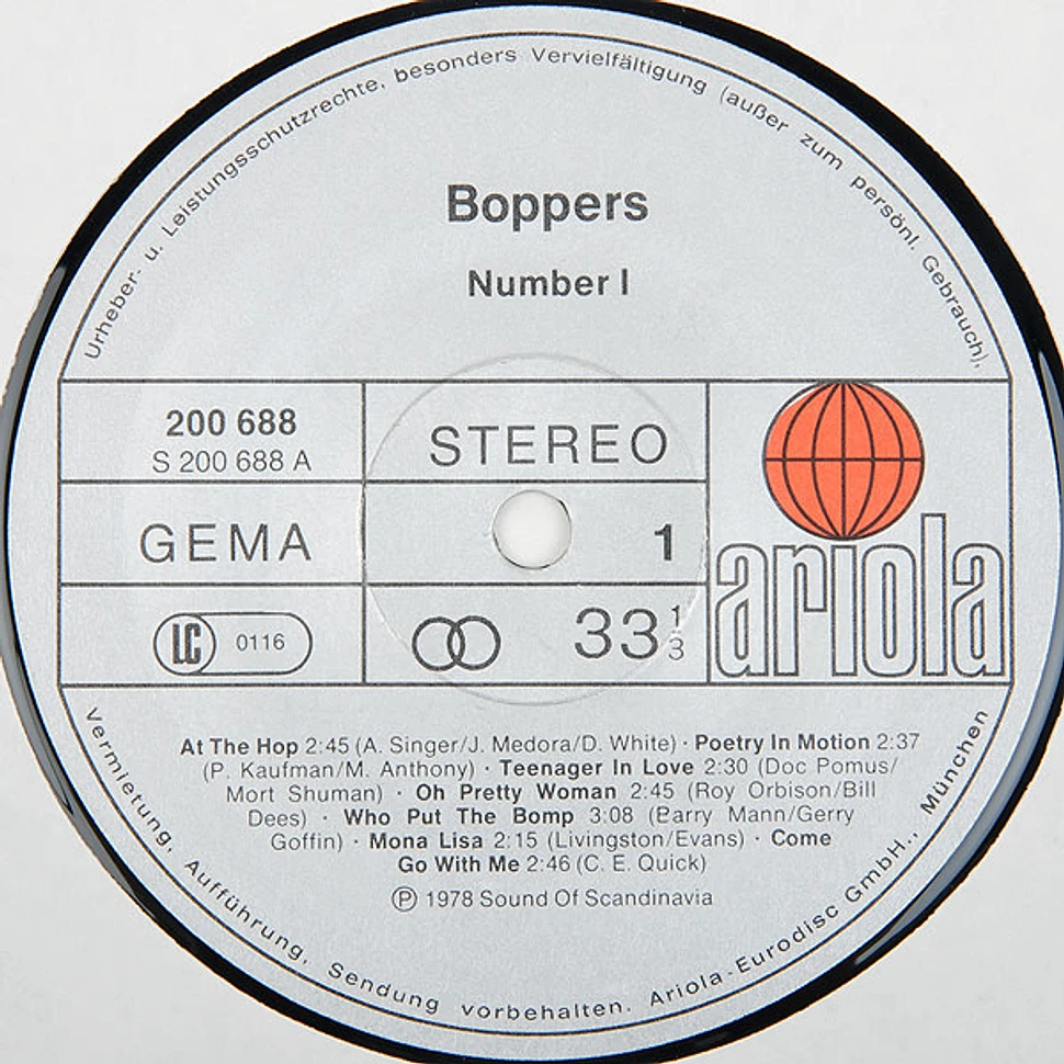 The Boppers - The Boppers Number : 1