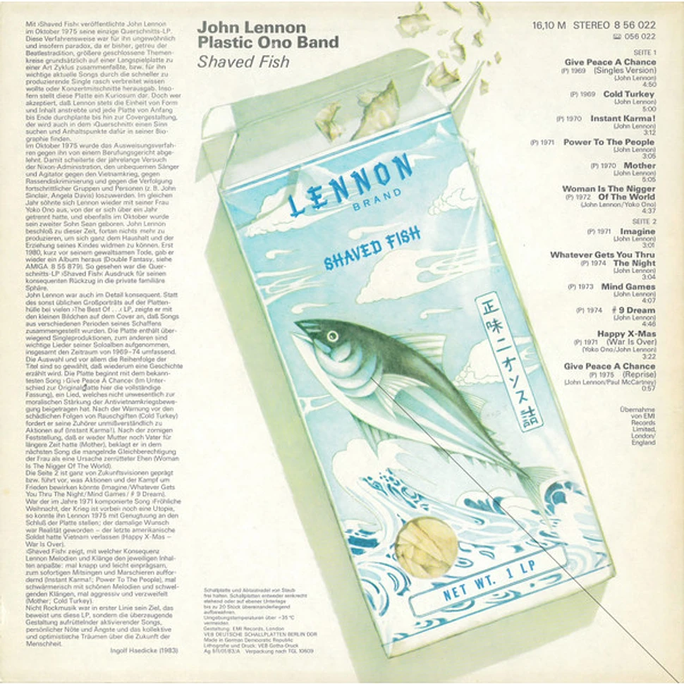 John Lennon - The Plastic Ono Band - Shaved Fish