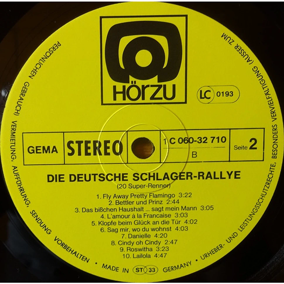 V.A. - Deutsche Schlager-Rallye - 20 Super-Renner