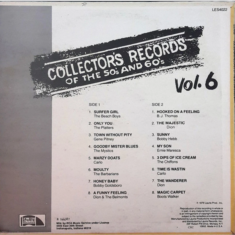 V.A. - Collector's Records Of The 50's And 60's Vol. 6