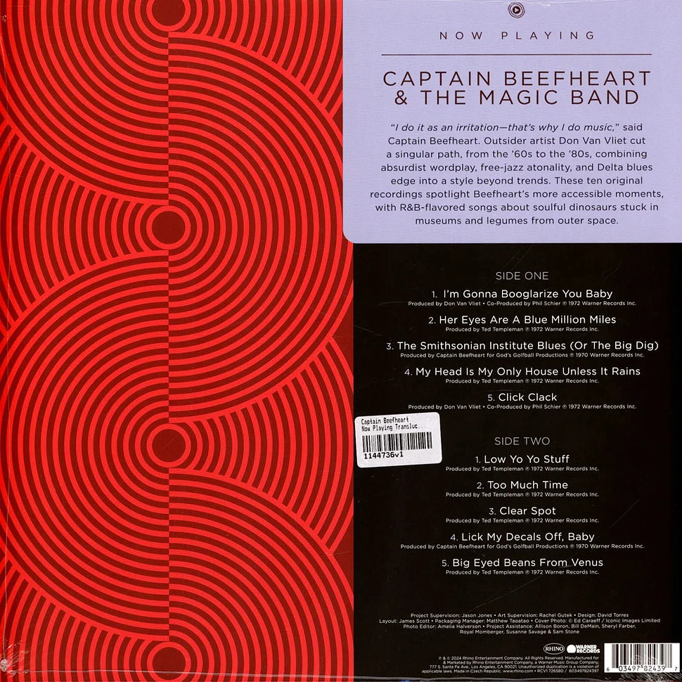 Captain Beefheart - Now Playing Translucent Red Vinyl Edition