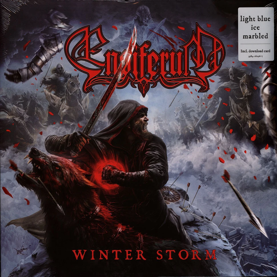 Ensiferum - Winter Storm Light Blue Ice Marbled