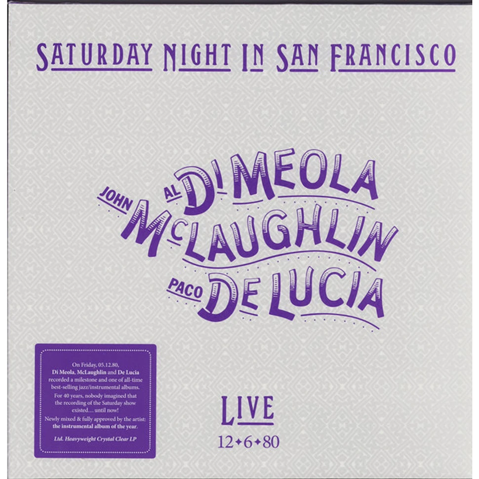 Al Di Meola, John Mclaughlin, Paco De Lucia - Saturday Night In San Francisco