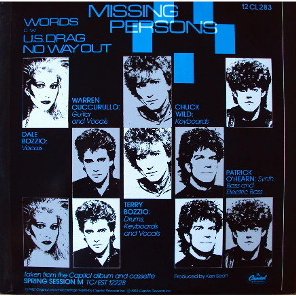 Missing Persons - Words