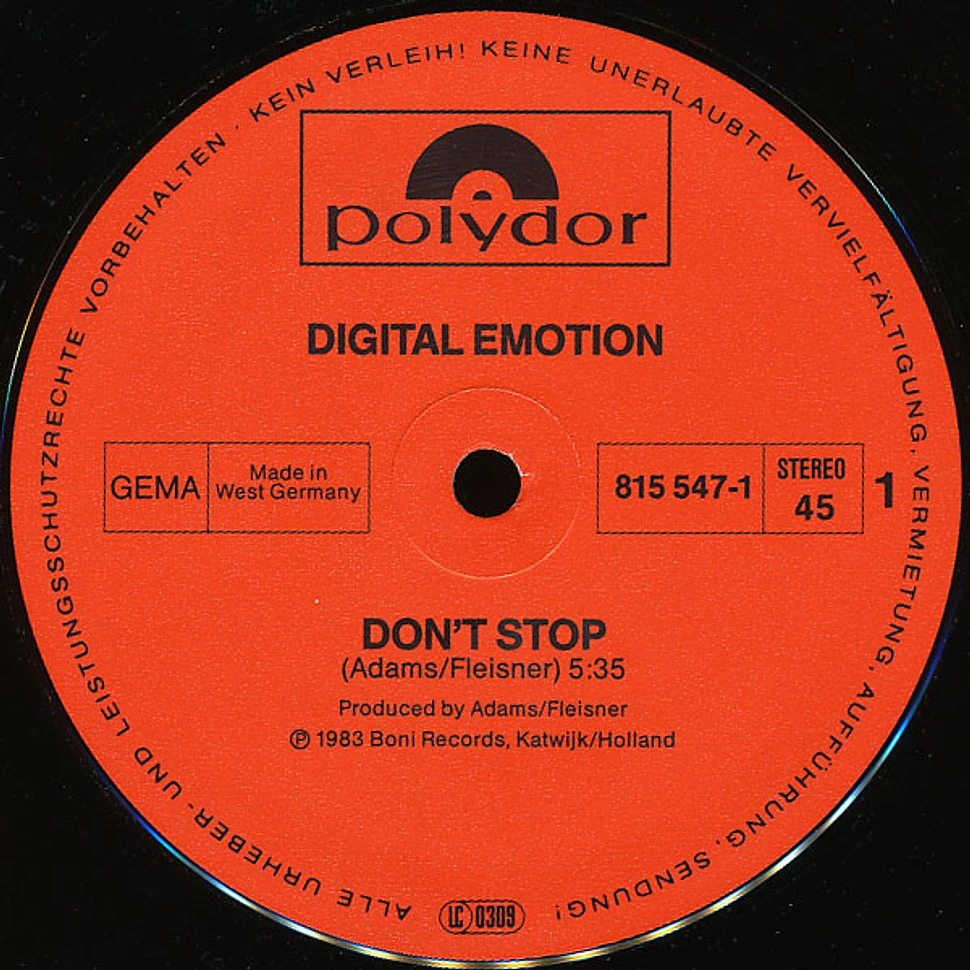 Digital Emotion - Don't Stop