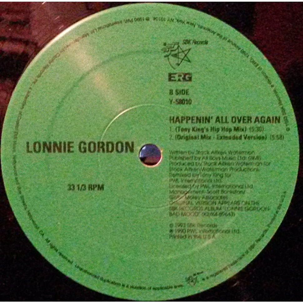 Lonnie Gordon - Happenin' All Over Again (U.K. Mixes)