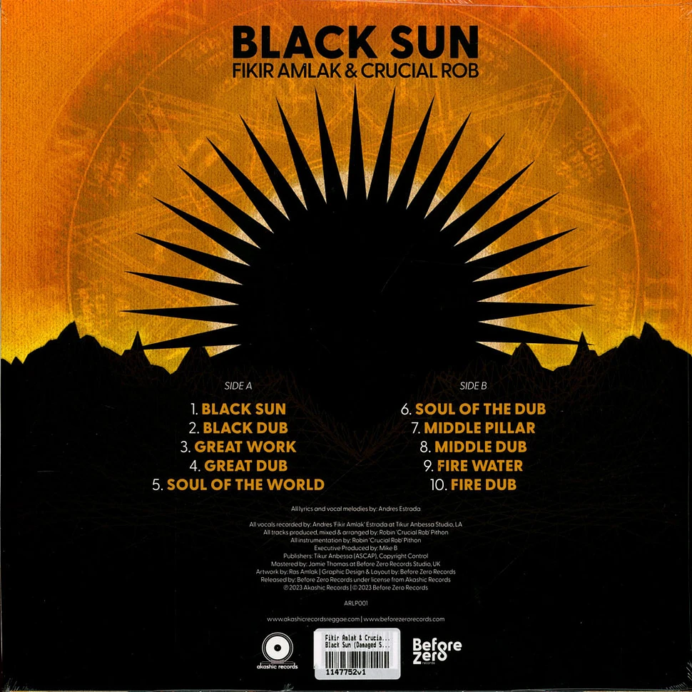 Fikir Amlak & Crucial Rob - Black Sun (Damaged Sleeve)