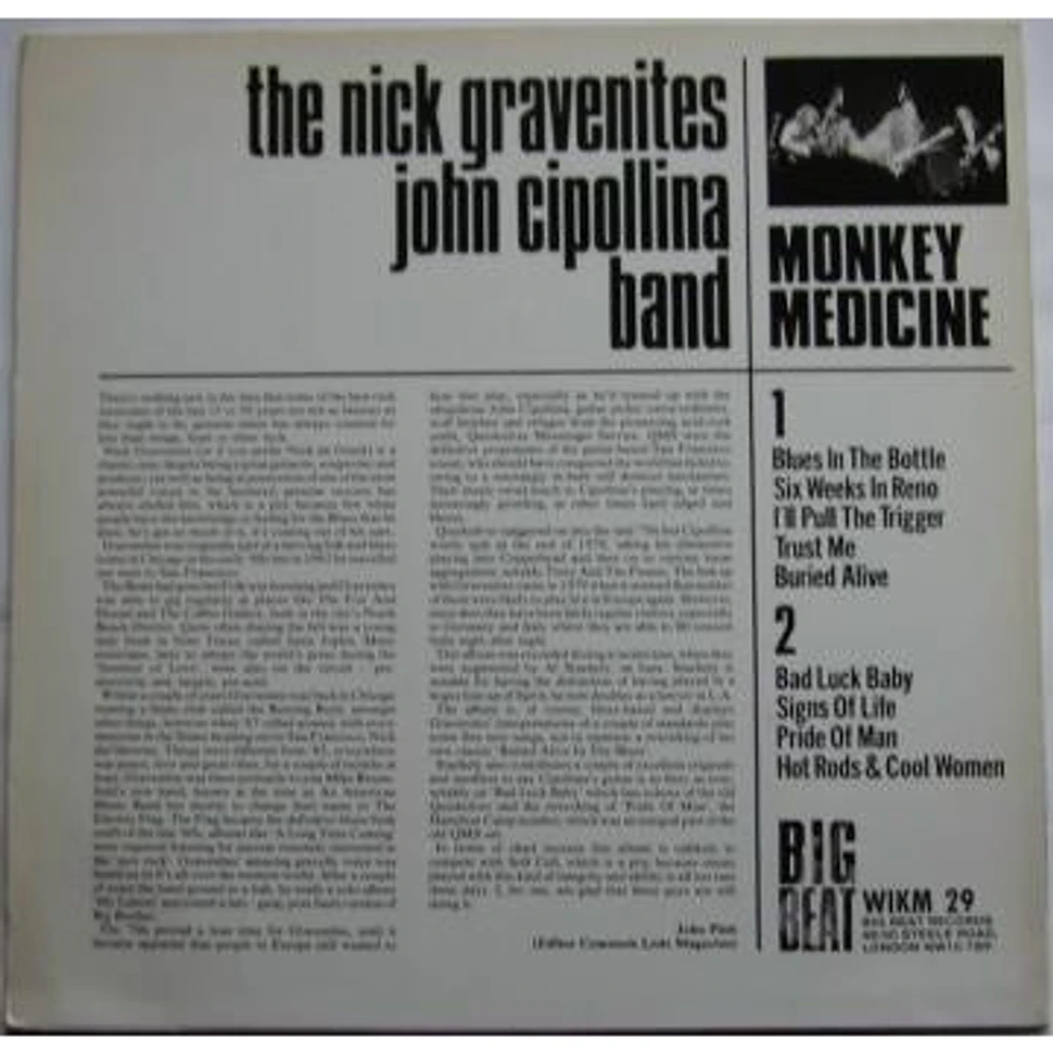 The Nick Gravenites John Cipollina Band - Monkey Medicine