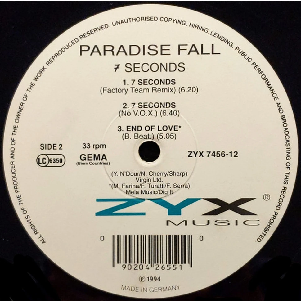 Paradise Fall - 7 Seconds
