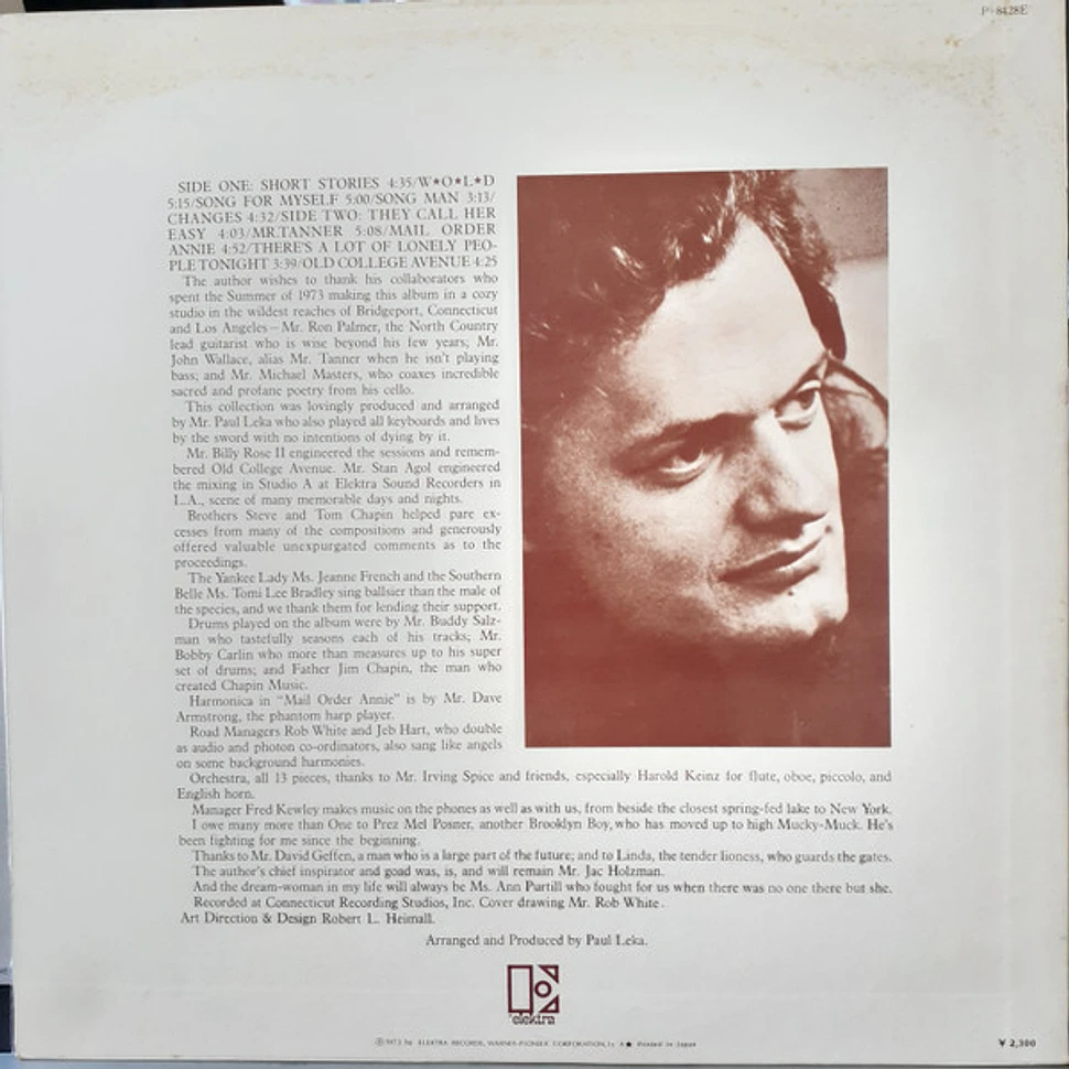 Harry Chapin - Short Stories