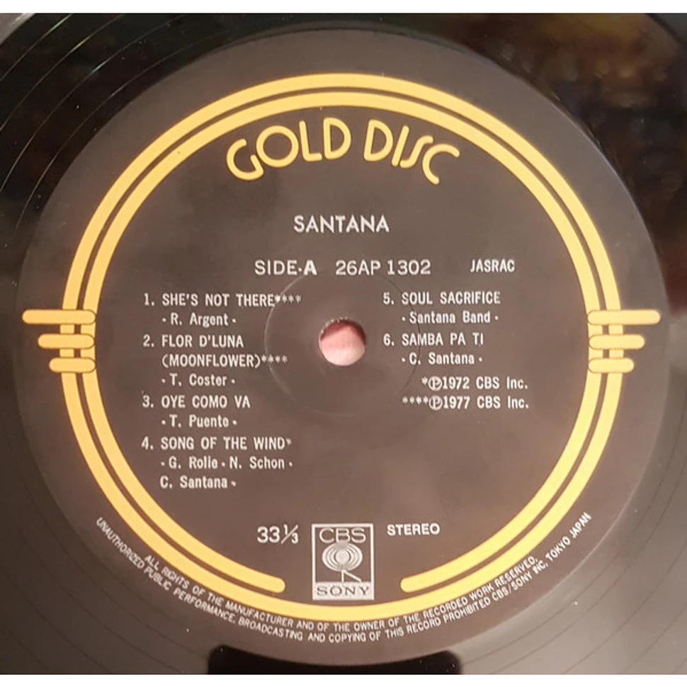 Santana - Gold Disc