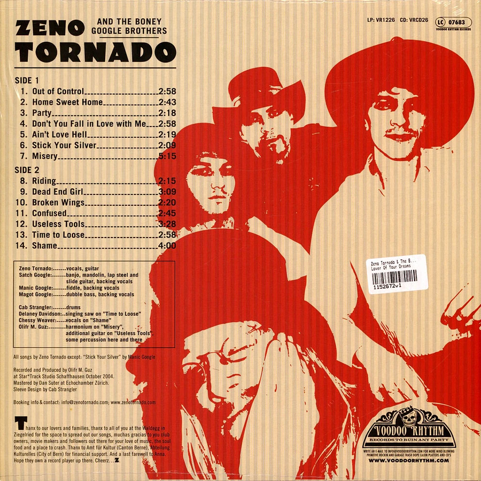 Zeno Tornado & The Boney Google Brothers - Lover Of Your Dreams