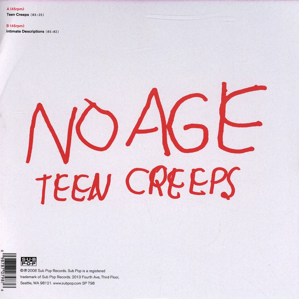 No Age - Teen Creeps / Intimate Descriptions