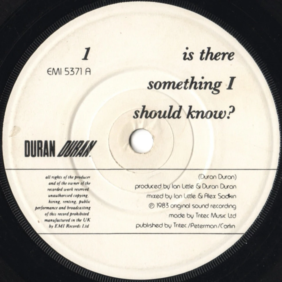 Duran Duran - Is There Something I Should Know?