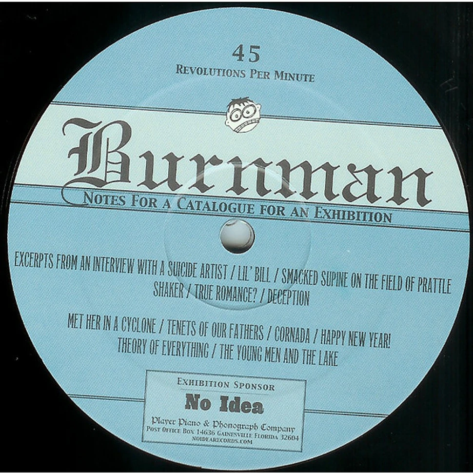 Burnman - Notes For A Catalogue For An Exhibition