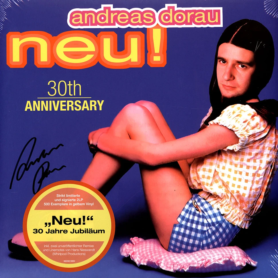 Andreas Dorau - Neu! 30th Anniversary Signed Yellow Vinyl Edition