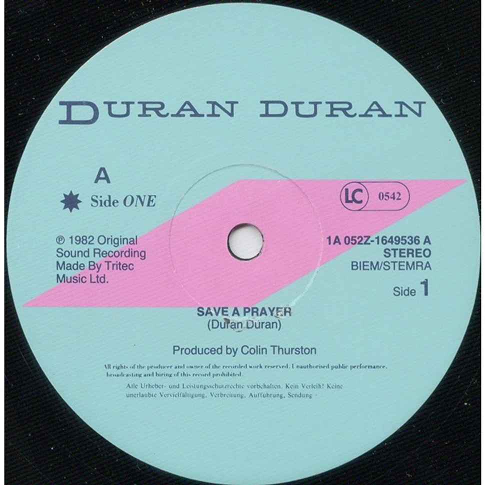 Duran Duran Save A Prayer Vinyl 12