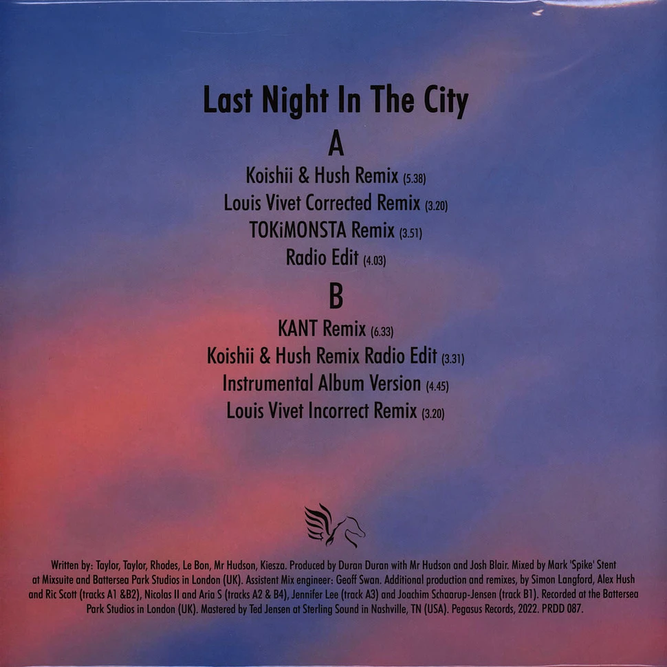 Duran Duran Featuring Kiesza - Last Night In The City