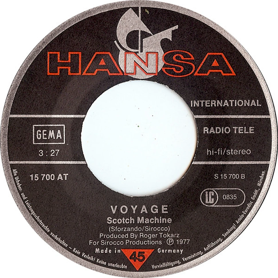 Voyage - From East To West / Scotch Machine