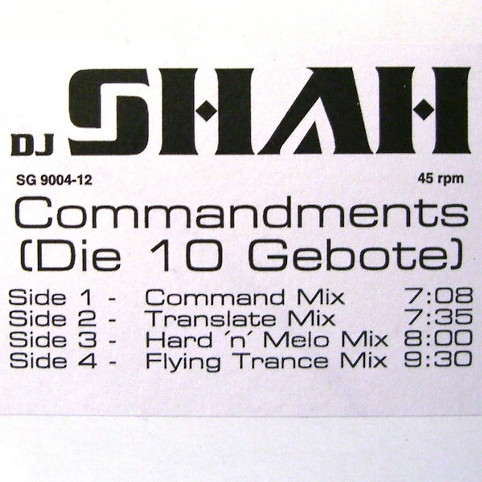 DJ Shah - Commandments (Die 10 Gebote)