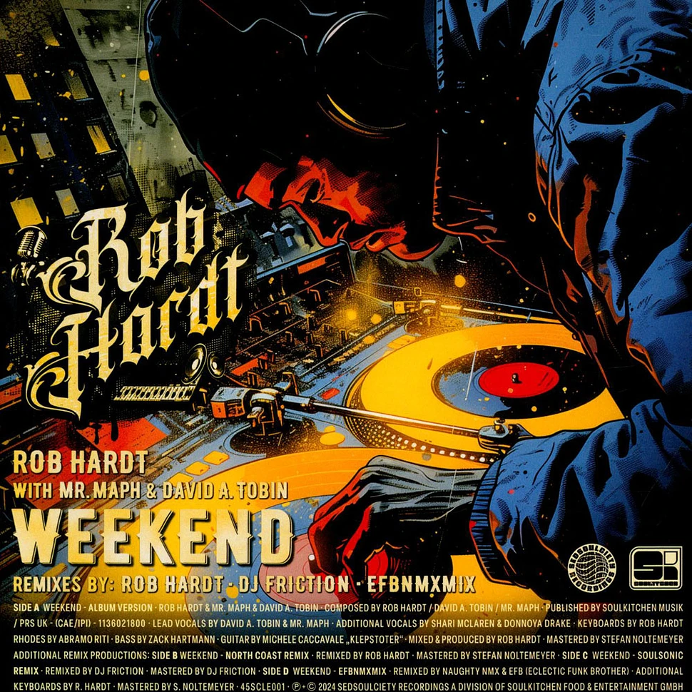 Rob Hardt - Weekend Feat. Mr. Maph And David A. Tobin Colored Vinyl Edition