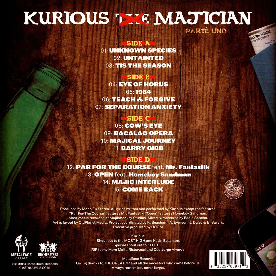 Kurious - Majician HHV Exclusive Hardwood Vinyl Edition