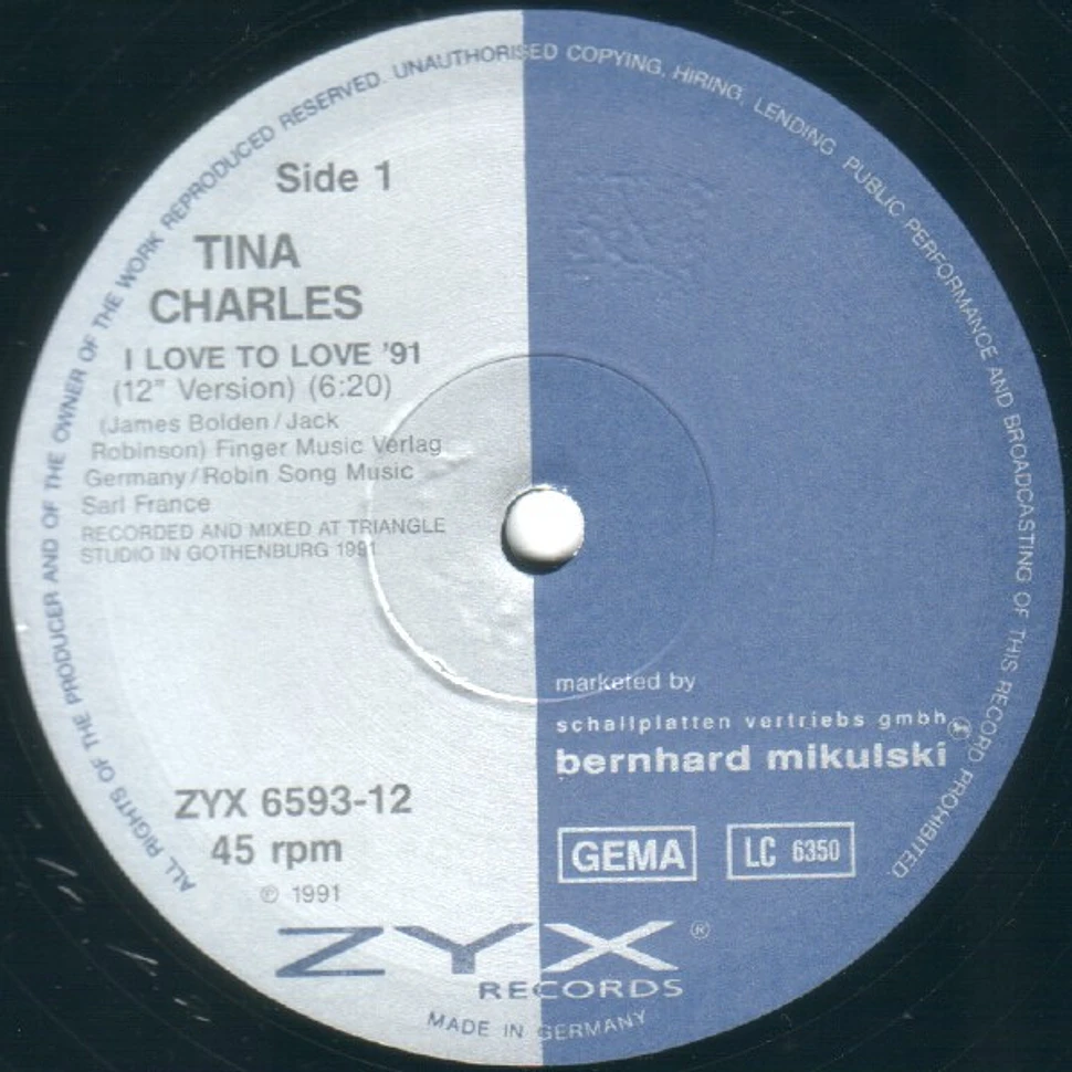 Tina Charles - I Love To Love '91