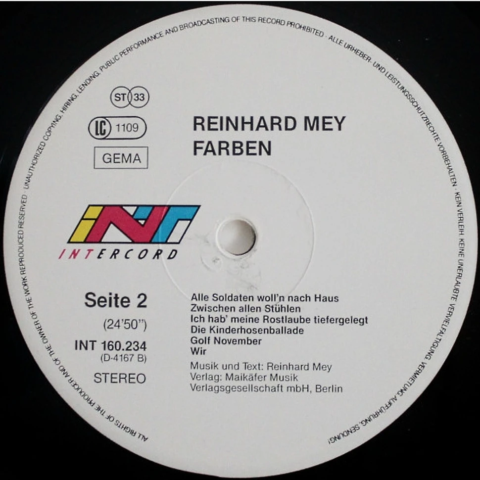 Reinhard Mey - Farben