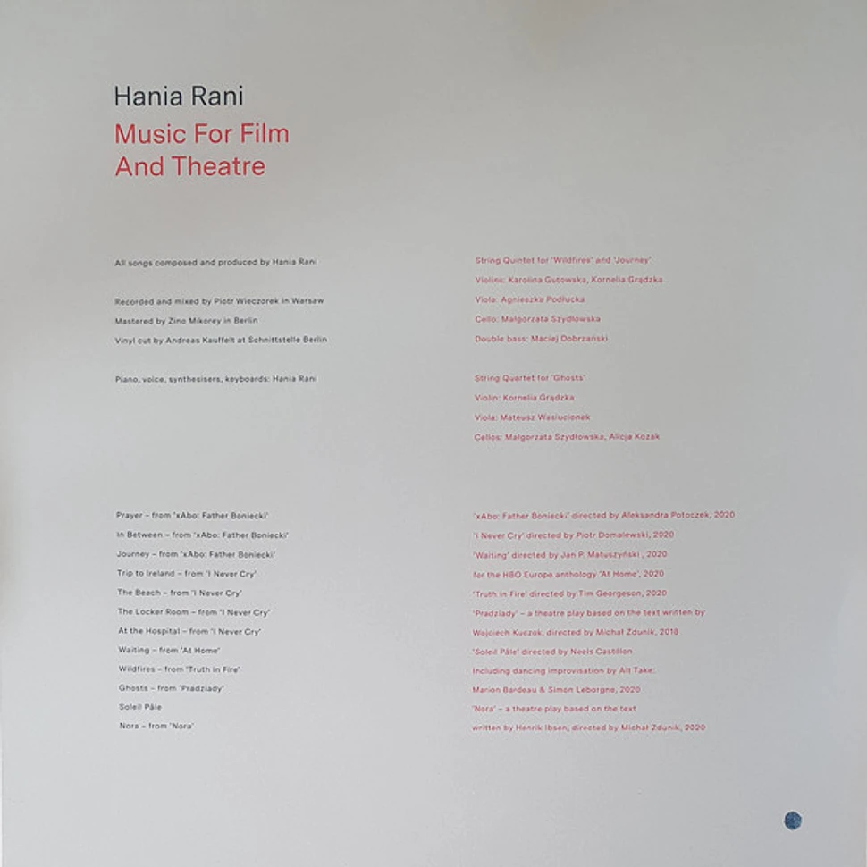 Hania Rani - Music For Film And Theatre