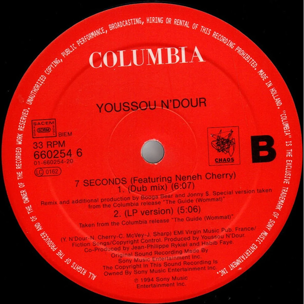 Youssou N'Dour & Neneh Cherry - 7 Seconds