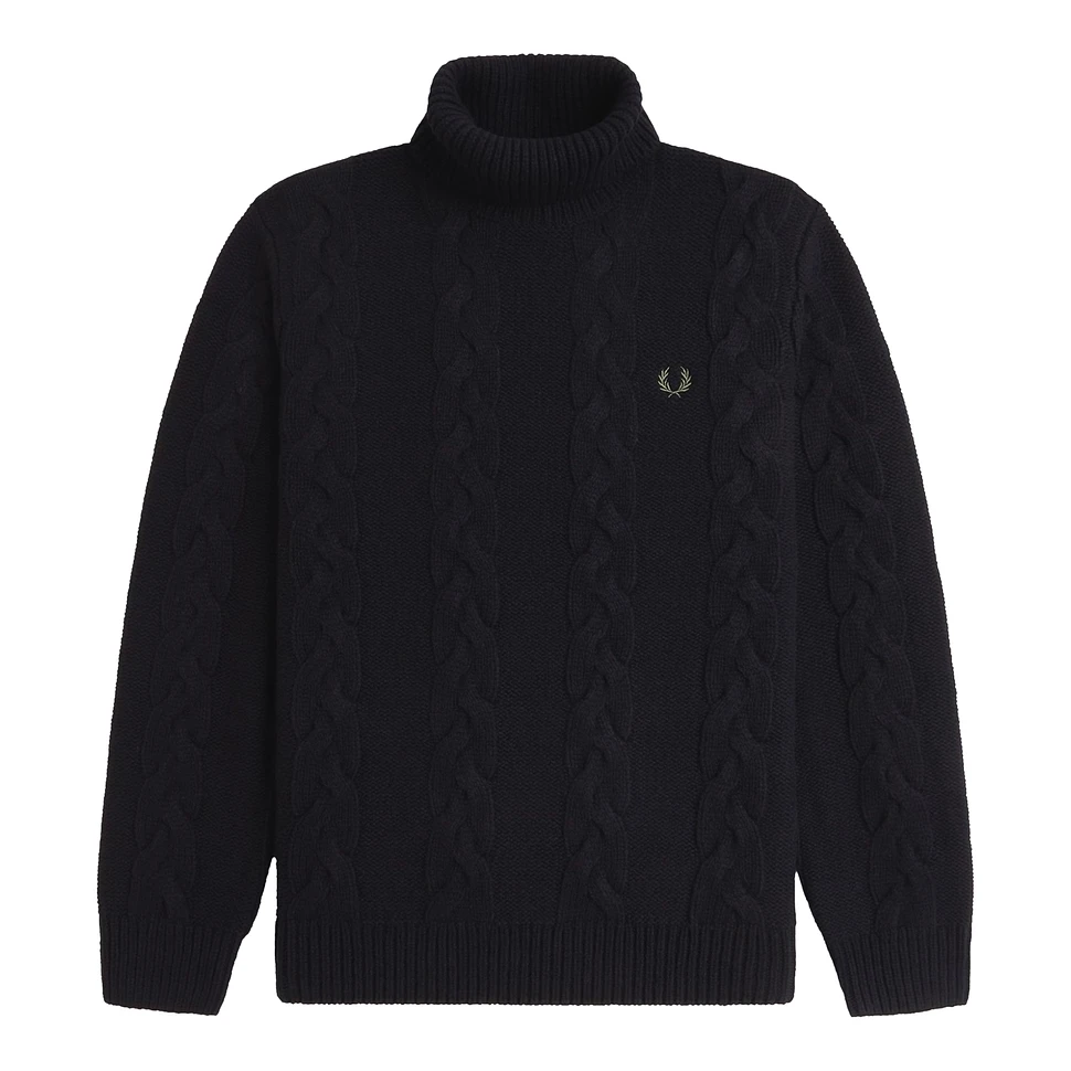 Fred Perry - Chunky Cable Knit Roll Neck Jumper