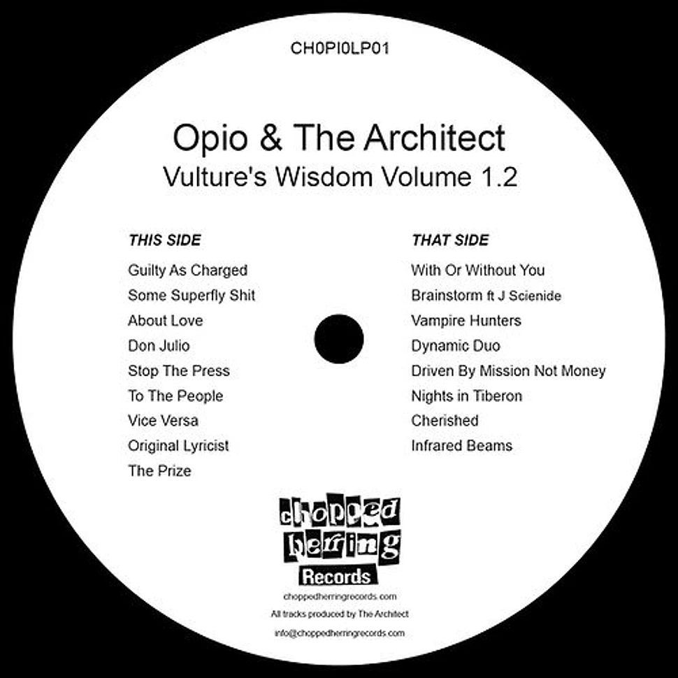 Opio & The Architect - Wisdom Volume 1.2 Black Vinyl Edition