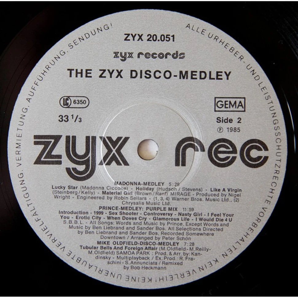 V.A. - The ZYX Disco-Medley