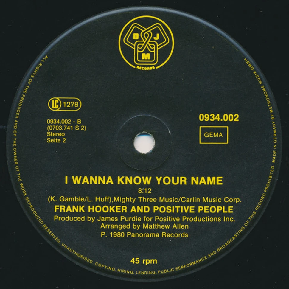 Frank Hooker & Positive People - This Feelin'