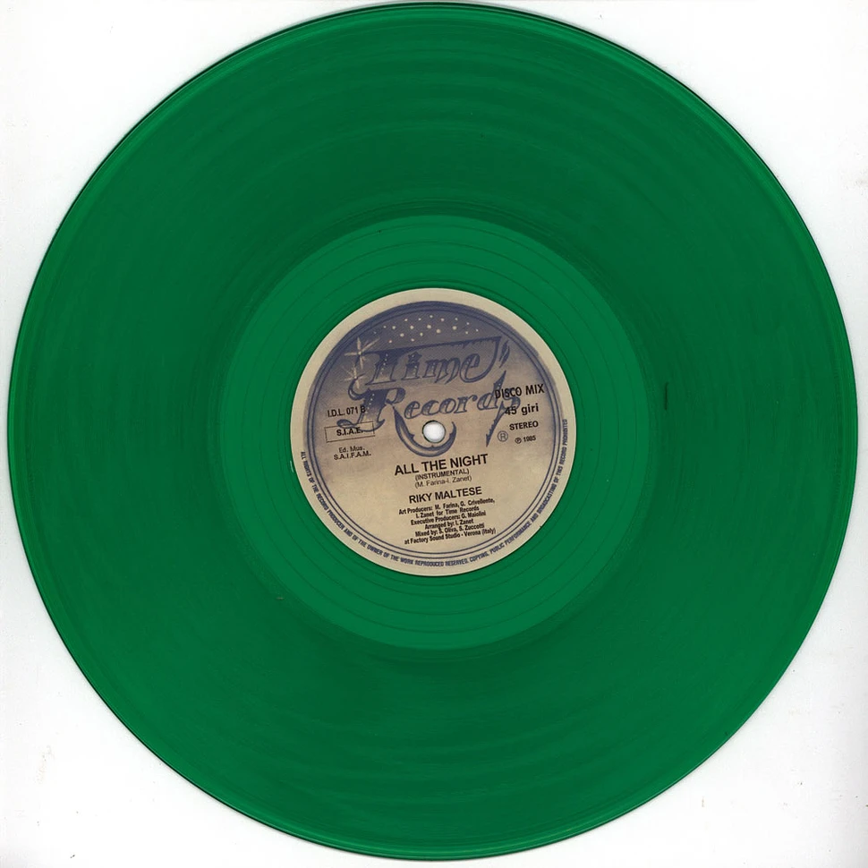 Riky Maltese - All The Night Green Transparent Vinyl Edition